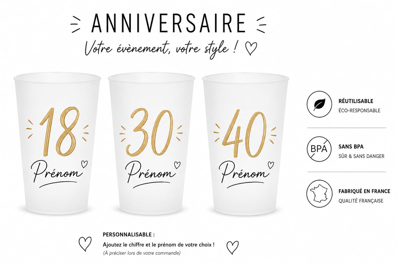 Gobelet Personnalisé 🥤 - Cadeau Original & Tendance