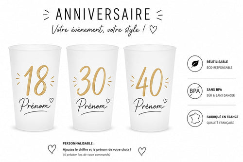 Gobelet Personnalisé 🥤 - Cadeau Original & Tendance