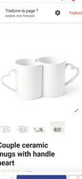Mug Couple Personnalisé ❤️ - Cadeau Amoureux Original