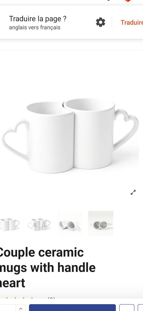 Mug Couple Personnalisé ❤️ - Cadeau Amoureux Original