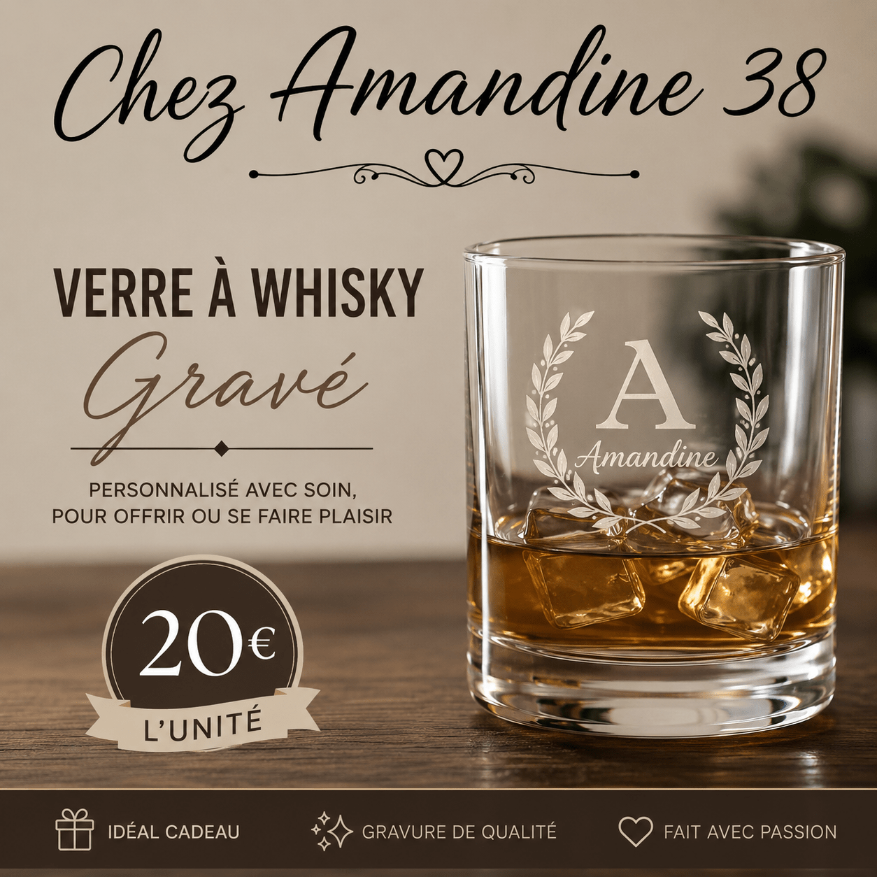 Verre à Whisky Gravé